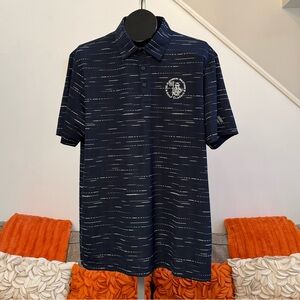 ❗️NWT Adidas Ultimate Mesh Print Golf Polo Shirt Navy Blue Active $70 MSRP❗️